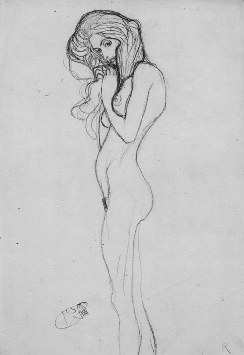 Gustav Klimt - Mädchenakt 1902